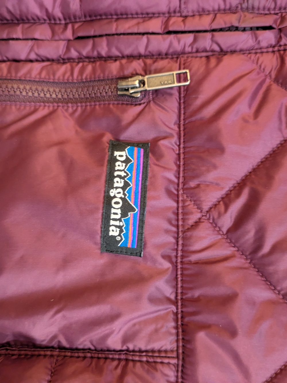 Patagonia Women's Maroon Quilted Long Puffer Coat - Picture 2 of 6